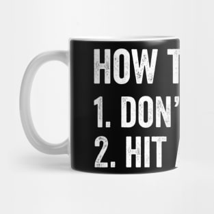 How To Bunt Dont Hit A Dinger Baseball Mug